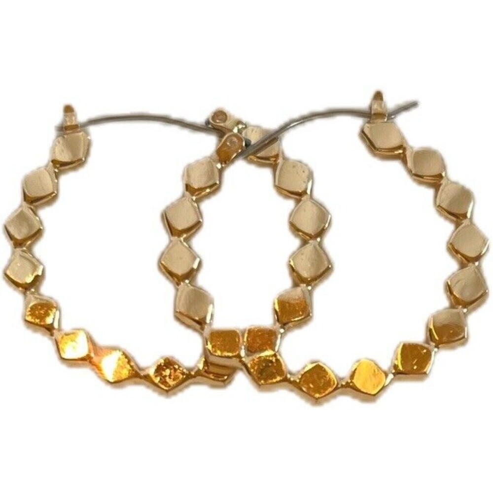 Sale 50% off Women’s Trendy Gold-plated Round Pierced Hoop Earrings